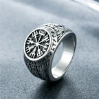 Vintage Viking Rune Signet Scandinavn Rings for Men Domineering Punk Nordic Amulet Jewelry