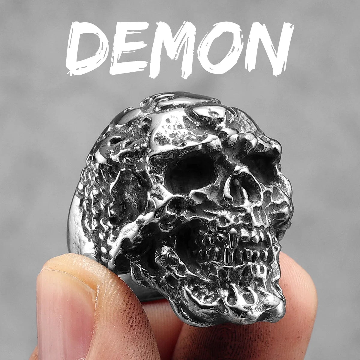 Skull Ring Black — Stainless Steel