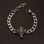 Medieval Norse Viking Rune Wolf Bracelet Man Stainless Steel Valknut Witch Knot Compass Bracelet for Men Scandinavian