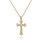 Cross Pendant Necklace — Gold-Tone