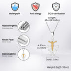 Orthodox Cross Pendant Necklace — Stainless Steel