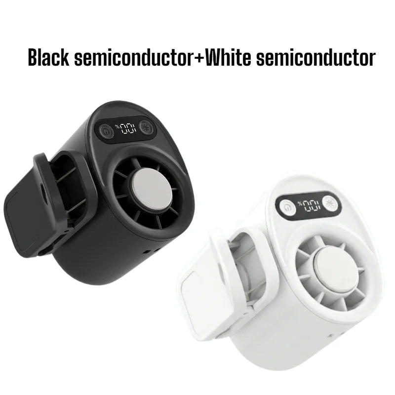 Semiconductor Cooling Clip on Fan Intelligent Digital Display 100 Adjustable Speeds Portable USB Desk Fan for Home