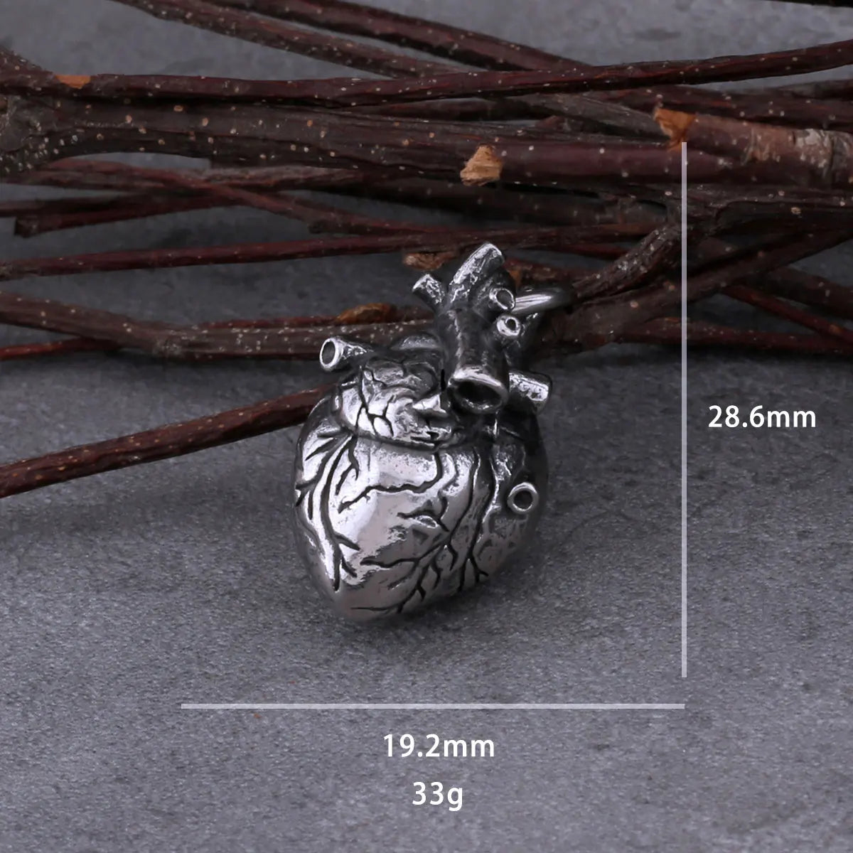 Fashion Hip Hop Heart Necklace Stainless Steel For Men and Women Punk Vintage Biker Pendant Charm Lucky Heart Jewelry