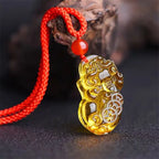 Natural Obsidian Chinese Zodiac Pixiu Necklace