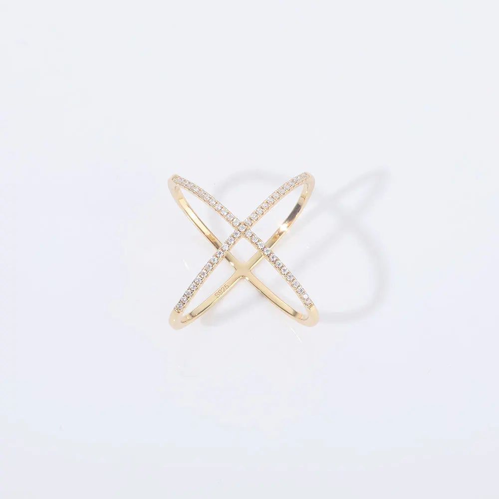925 Silver X Design Moissanite Ring VVS
