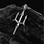 2024 New Style Neptune Trident Necklace Men's Tide Brand Niche High Design Sense Fashion Jewelry for Gift