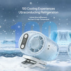 Semiconductor Cooling Clip on Fan Intelligent Digital Display 100 Adjustable Speeds Portable USB Desk Fan for Home