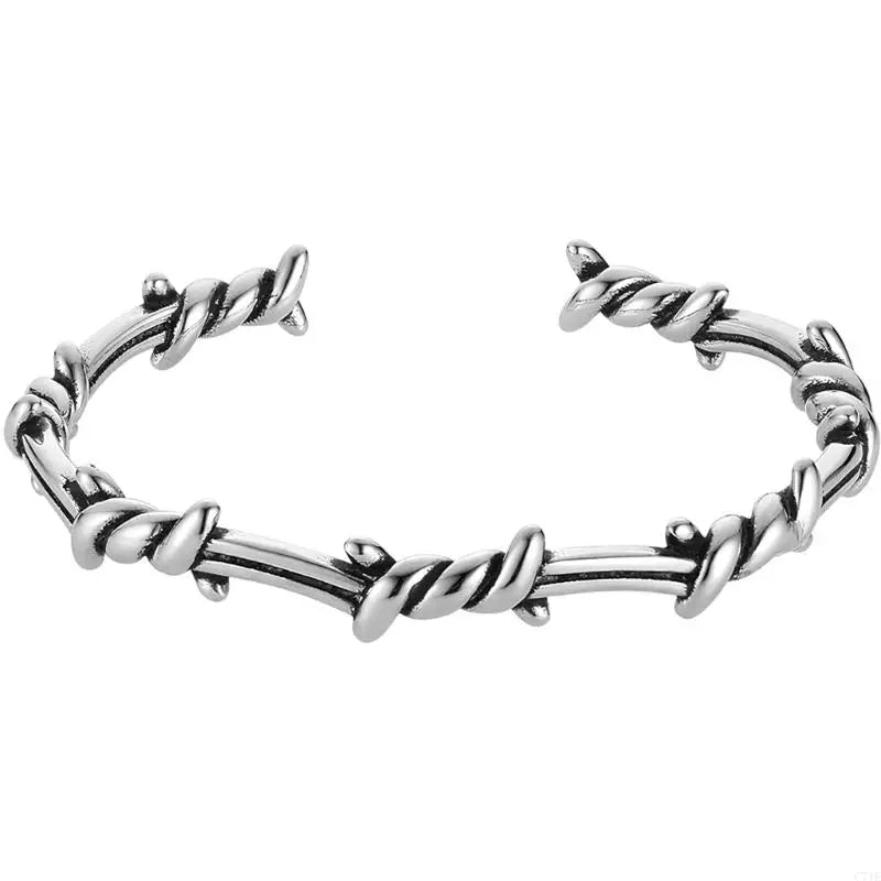 Adjustable Open Spiked Gothic Punk Bracelet Copper Plating Fashion Accessory