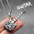 Guitar Tape Pendant Necklace Stainless Steel