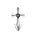 Templar Cross Steel Pendant Vintage Punk Knight