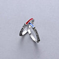 Harong Vampire Personalized Rings Enamel Black Ring for Men Punk Trendy Jewelry Party Quality Ring Gift