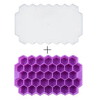 Silicone Honeycomb Movable 37 Ice Tray, with removable lid silicone ice cube mold, BPA-free