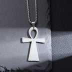 Shining Iced Out Ancient Egyptian God Eye of Horus Cross Pendant Necklace for Men and Women Hip Hop Trendy Amulet