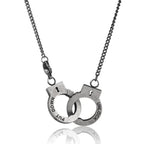 Vintage Handcuffs Pendant Necklace Chain — Stainless Steel