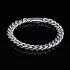 Silver Cuban Chain Necklace Stainless Steel 8/10/12MM
