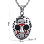 Stainless Steel Jason Mask Pendant Necklace Men Halloween Gift Biker Black Friday Necklaces High Quality Jewelry
