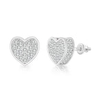 Iced Out Round CZ Piercing Stud Earrings for Men and Women
