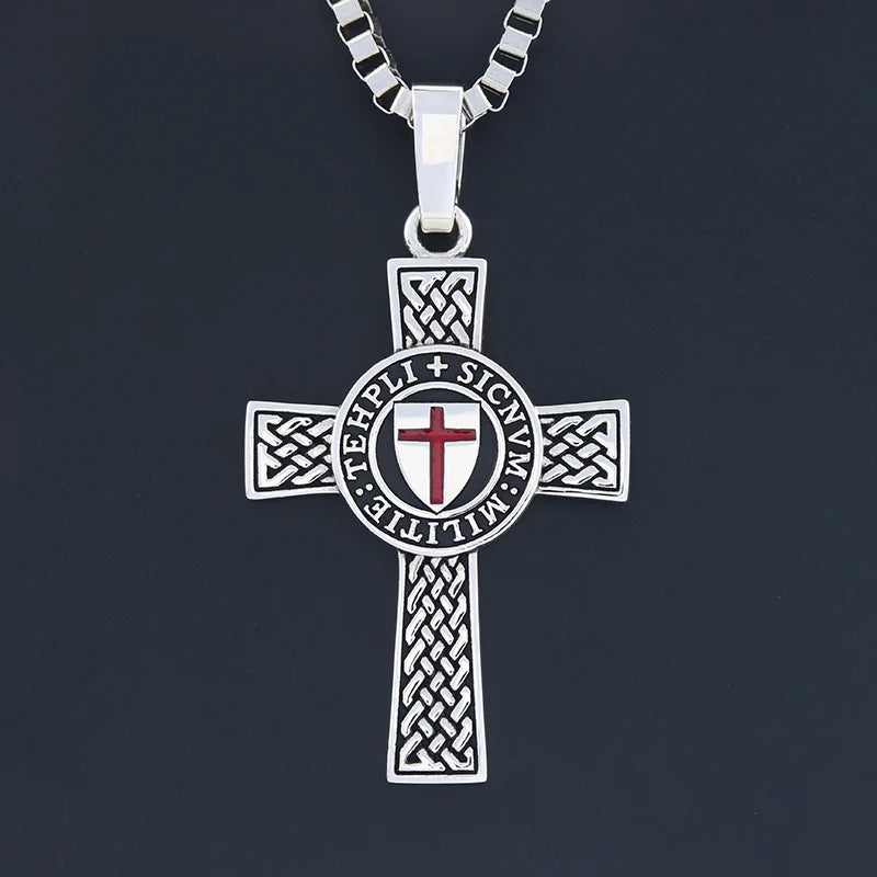Cross Templar Pendant — 925 Silver