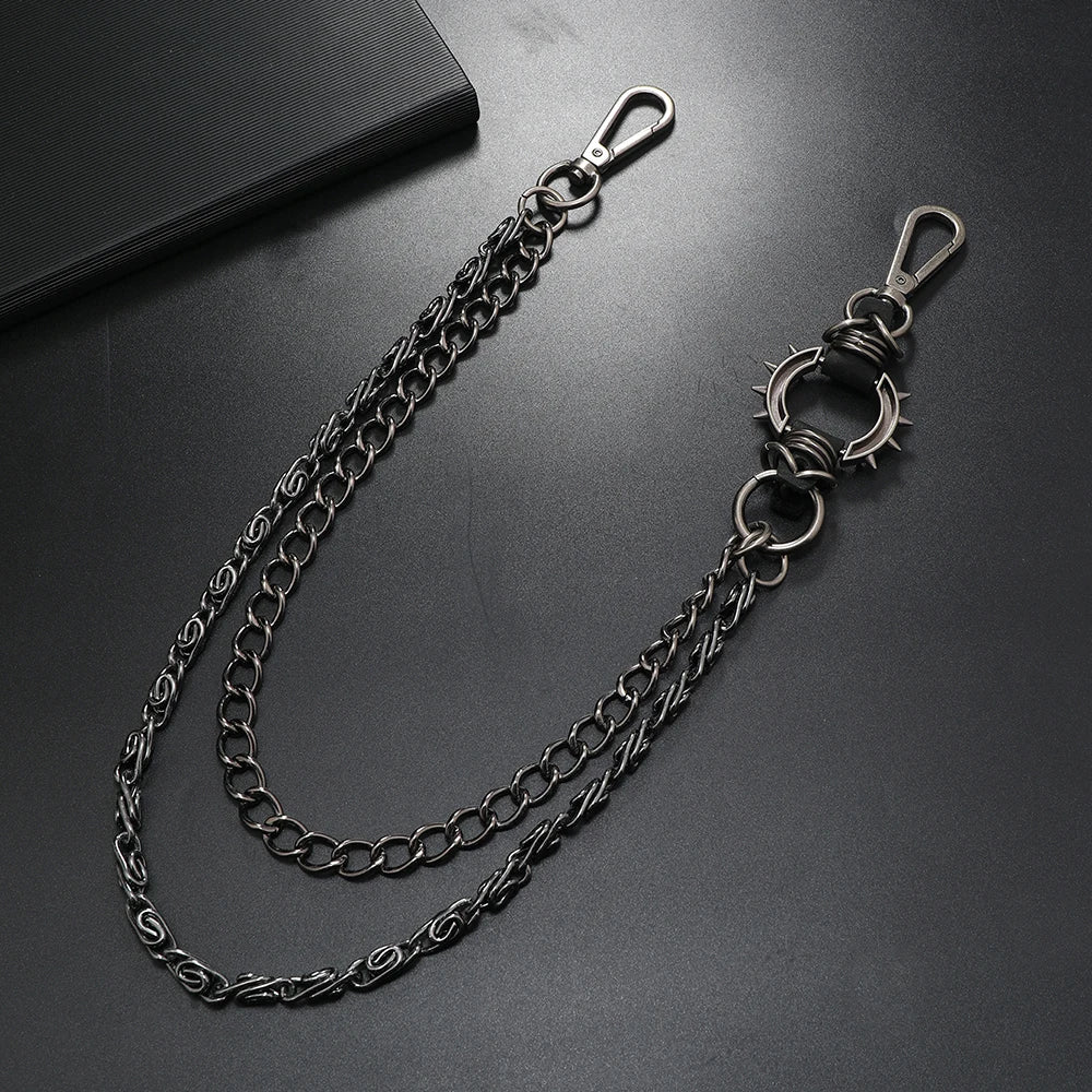 Men's Punk Pants Chain Keychain — Zinc Alloy