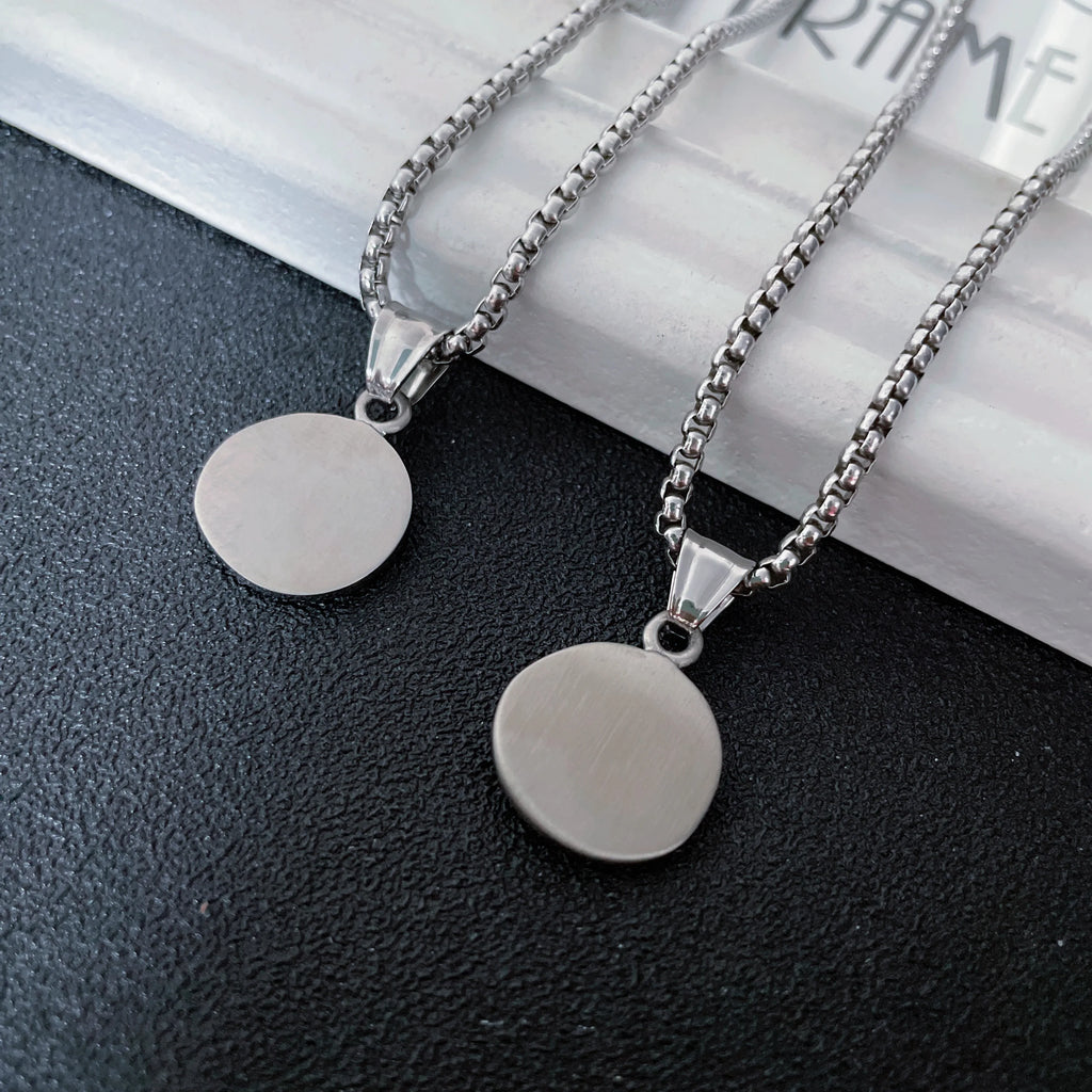 Memento Mori Skull Pendant Necklace — Stainless
