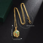 Stainless Steel Christian Virgin Mary Pendant Our Lady of Guadalupe Necklace Women's Religious Lucky Amulet Jewelry Gift
