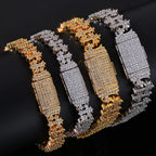 Iced Out Cross Bracelet Stainless Steel 8MM