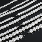 Pearl Bead Bracelet Stainless Steel 6-12MM