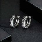 Punk Stainless Steel Hoop Earrings for Men Teens, Hypoallergenic Waterproof Small Huggies Earrings,Rock Hip Hop Cool