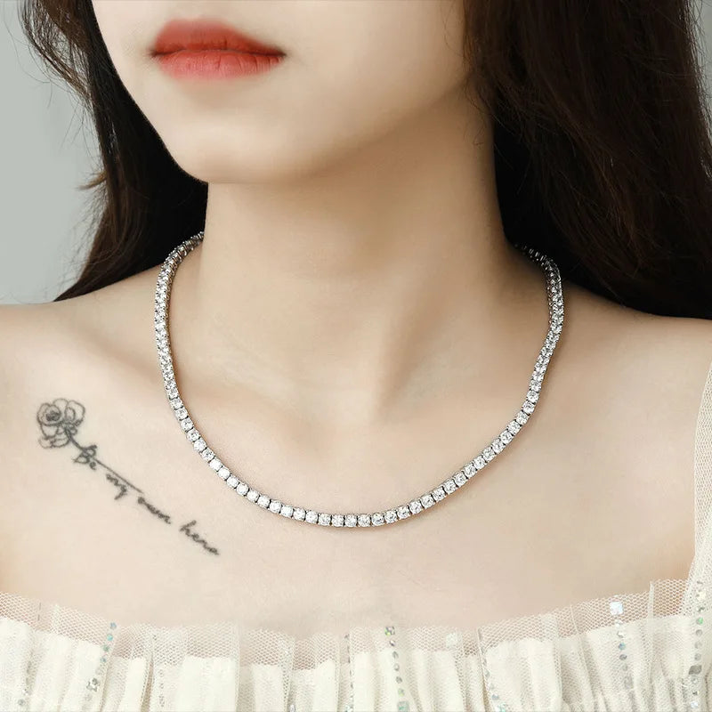 Moissanite Iced Out 925 Silver Chain 5mm