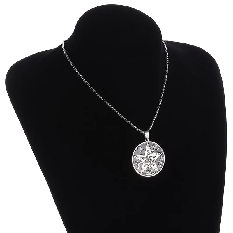 Witchcraft Pentagram Pendant Necklace — Stainless Steel