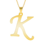 Initial 26 Letters Pendant Stainless Steel Necklaces For Women Men Accessories English Alphabet Necklace Fashion