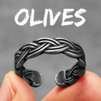 Braid Open Ring Stainless Steel Retro