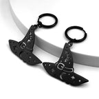 Star Silver Earrings Witch Hat Moon Snowflake