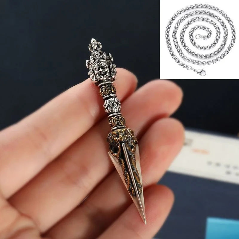Buddhist 925 Silver Pendant Necklace