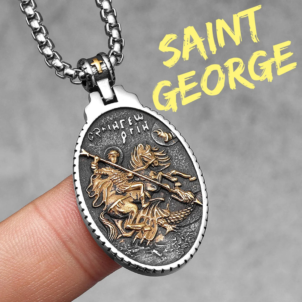 Angel Jesus Virgin Mary Pendant — Stainless Steel
