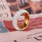 Luxury Iced Out Ring Homme Titanium Steel Chunky Rings For Men Women Couple Fashion Jewelry Accessories Wholesale Korea Style