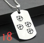 Wolf Dog Tag Pendant Necklace — Stainless Steel