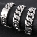 Classic Choker Necklace Man 20MM Wide Stainless Steel Cuban Link Chain Necklaces for Men Polished Hip-Hop Rapper