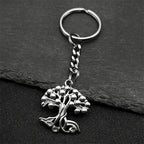 Tree Of Life Silver Pendant Key Hollow Plant Bag
