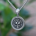 Skull With Flowers Pendant Necklace — Gothic
