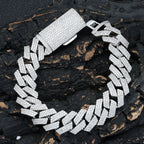 Iced Out Cuban Necklace Stainless Steel 16MM 3-Row