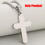 Cross Pendant Necklace — Stainless Steel