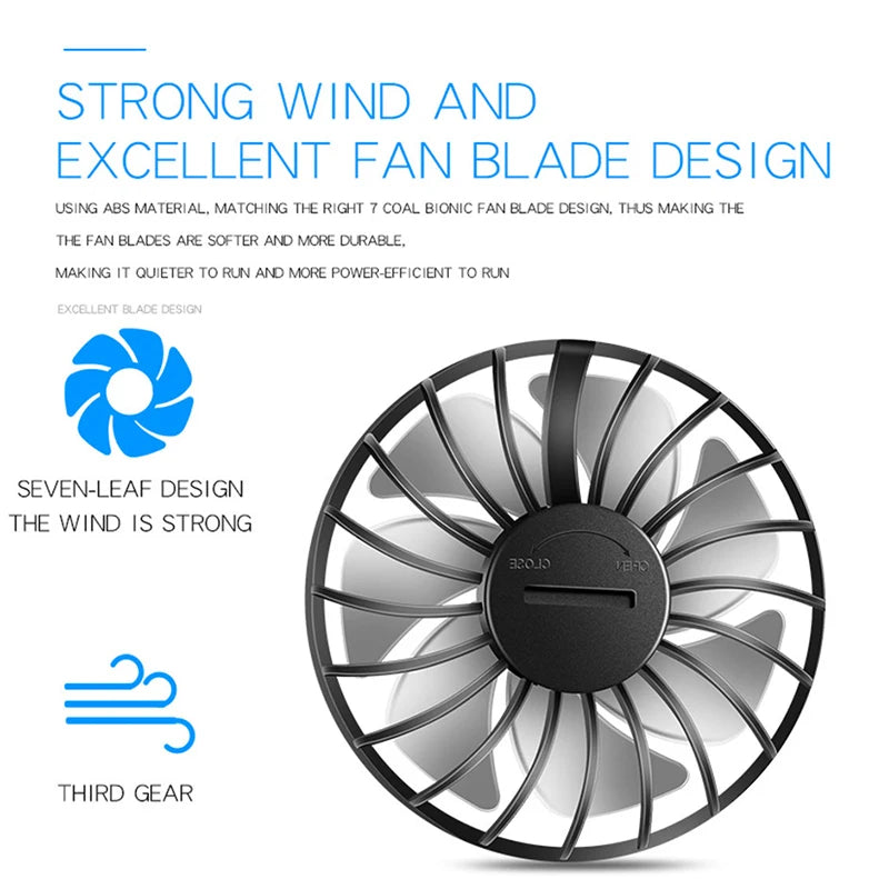 High Quality Headphone Design Hand Free Traveling Outdoor Portable Usb Rechargeable Led Neck Fan Mini Handheld Fan