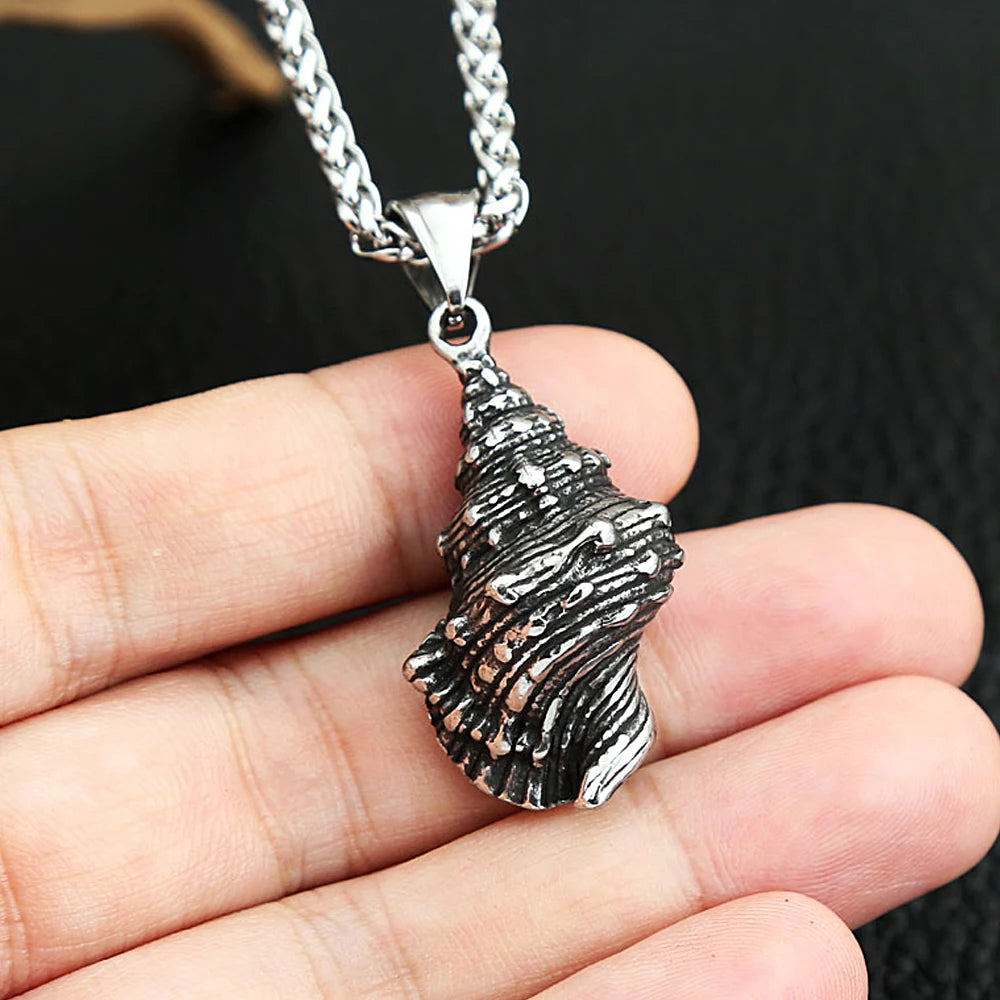 Seashell Pendant — Stainless Steel