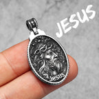 Jesus Pendant Necklace — Stainless Steel