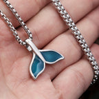Blue Whale Tail Pendant — Stainless Steel
