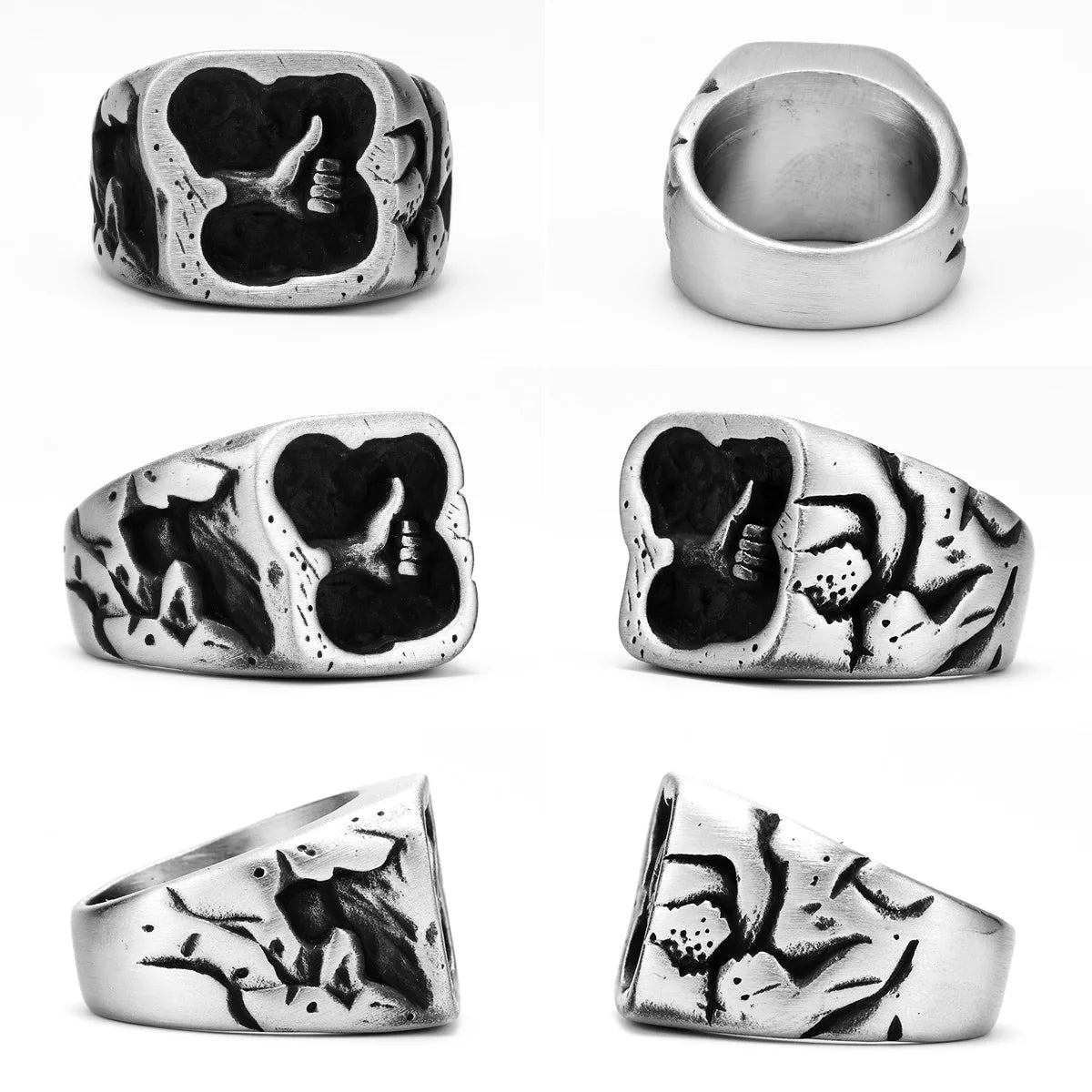 Thumb Up Ring Stainless Steel Retro