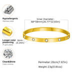 Iced Out CZ Bangle Bracelet 6mm — Stainless Steel