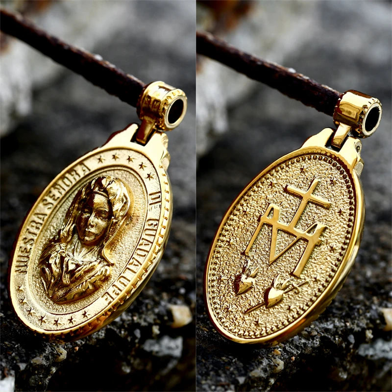 St Christopher Men's Patron Saint Of Time Travelers Archangel Michael dragon slayer st george Pendant Chain Necklace