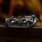 Jesus Crown Thorns Black Ring Vintage 316L Olive